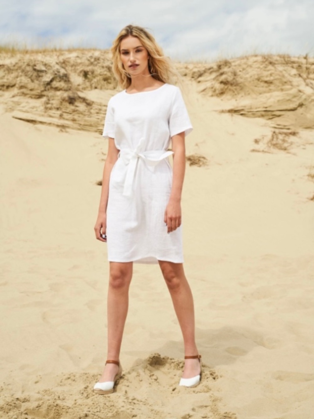 Light Blue Linen Dress